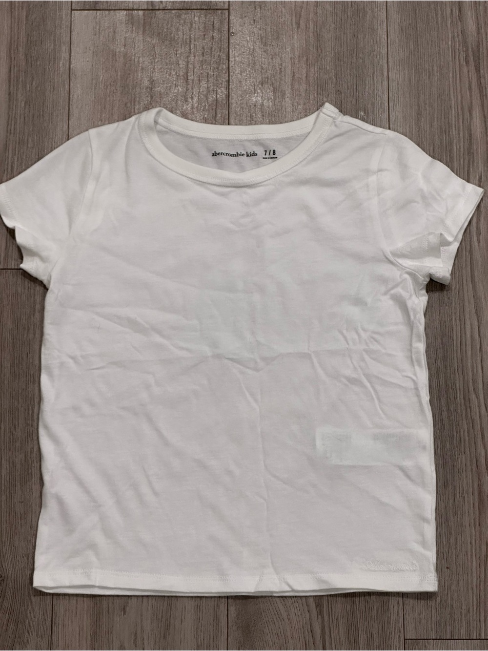 abercrombie kids White Crew Neck Short Sleeve Tee